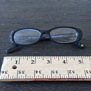 READING GLASSES +2.75 Jimmy Crystal Black Rhinestone Glasses